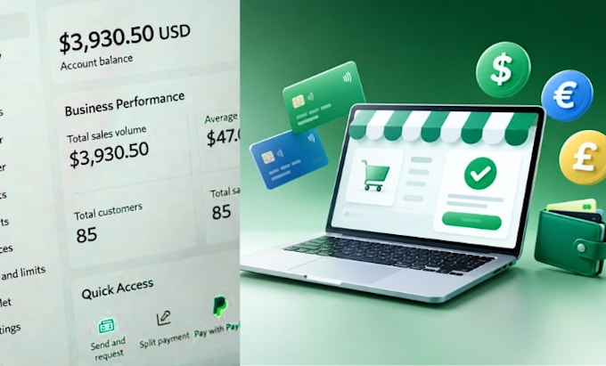 setup shopify payment, shopify balance and integrate stripe, paypal, wise