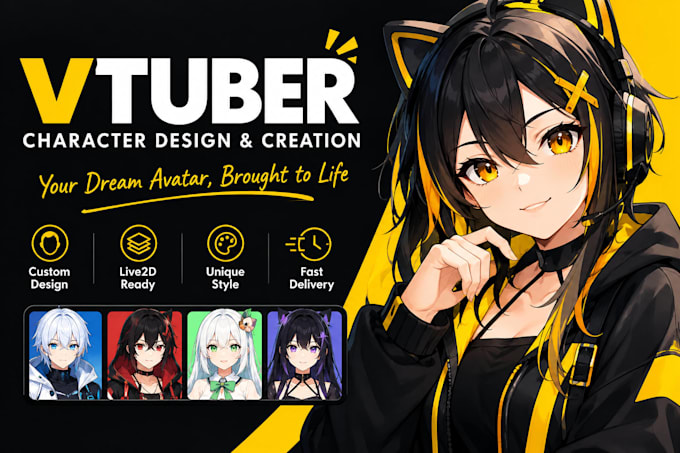 create a custom furry anime vtuber model with live2d rigging