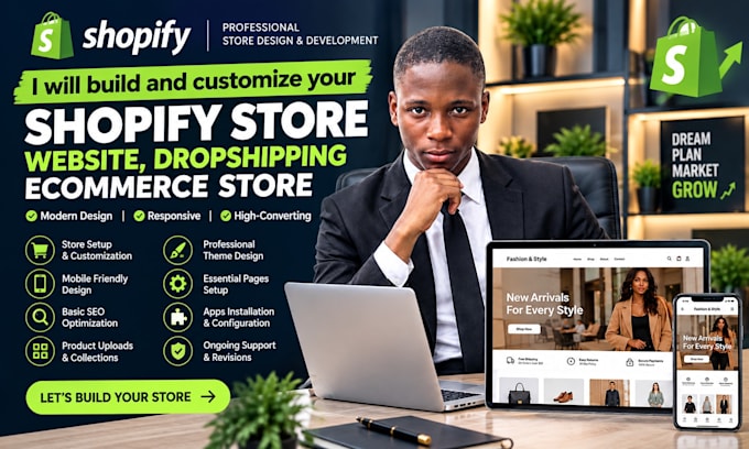 build and customize your shopify store, dropshipping website, and ecommer