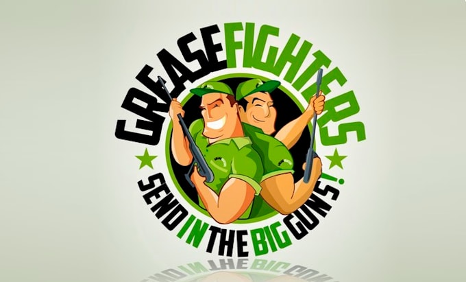 design classic iconic grease fighters logo for you