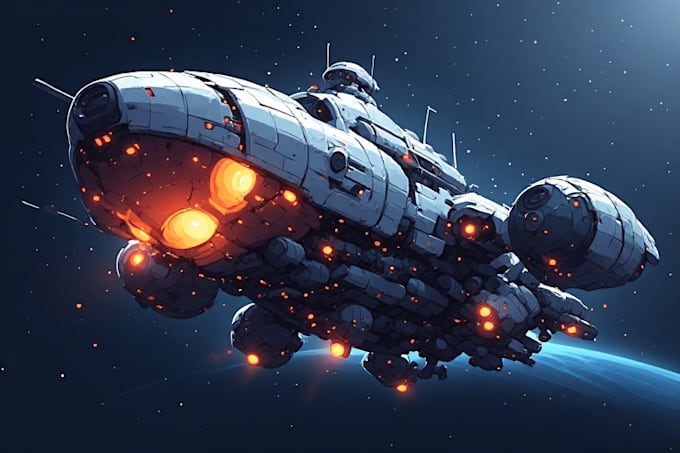 draw your boat into vector illustration