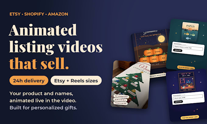 create an animated etsy listing video for your personalized product
