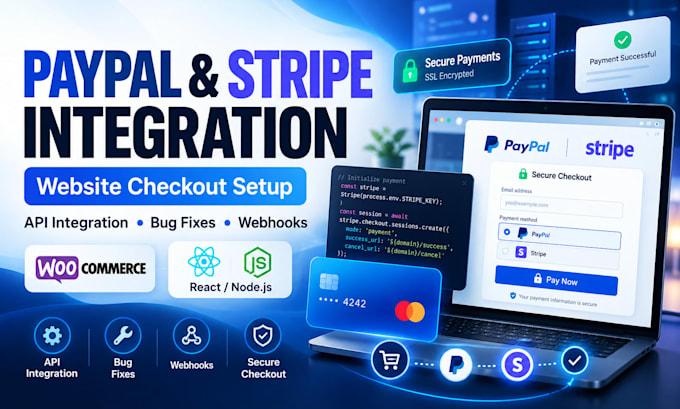do paypal integration and stripe payment gateway setup
