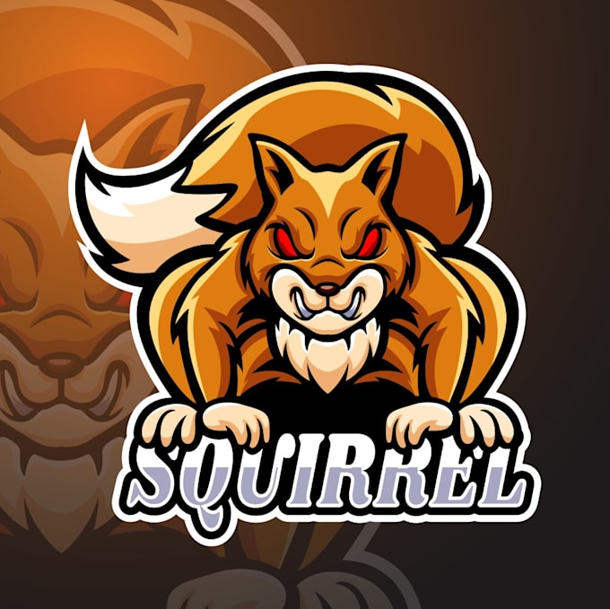 create modern awesome squirrel logo design