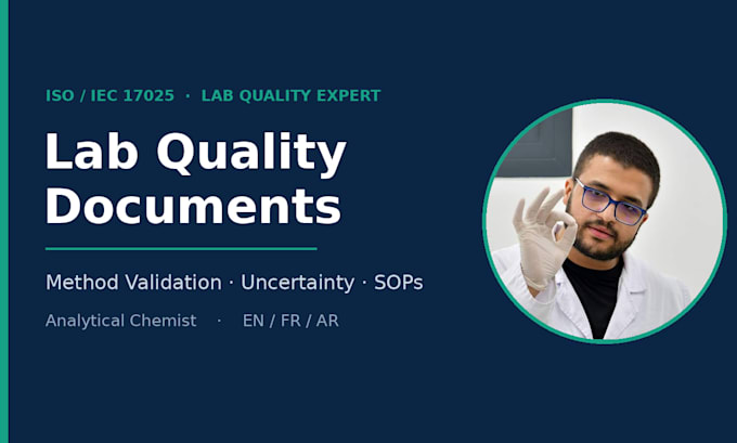 write iso 17025 sops, uncertainty budgets and method validation files