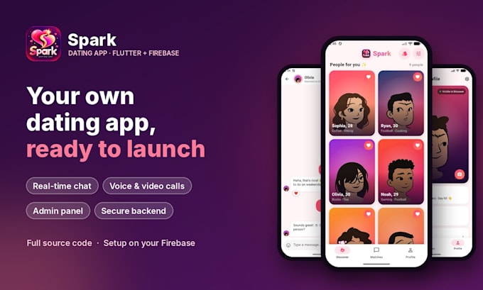 build a flutter dating app with chat and video calls