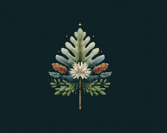 design botanical hand drawn logo