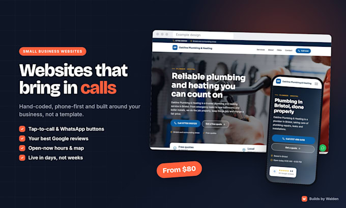 design a modern small business website