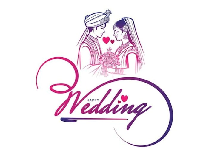 design luxury wedding monogram married couple and initial logo
