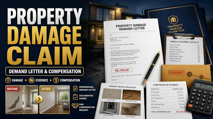 draft a property damage demand letter and compensation claim
