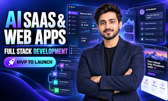 develop ai saas software and full stack ai web applications