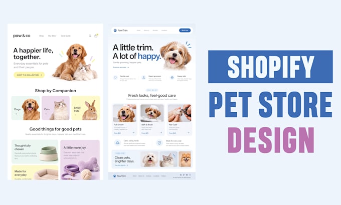 create your shopify pet store, pet shop, website