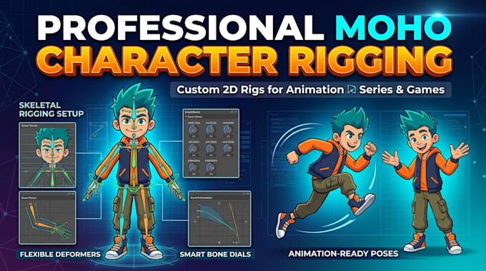 create custom moho rigs for 2d characters and animation series