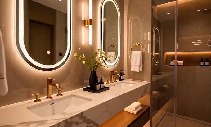 do 3d interior design for kitchen, bathroom, bedroom, living room, 3d rendering