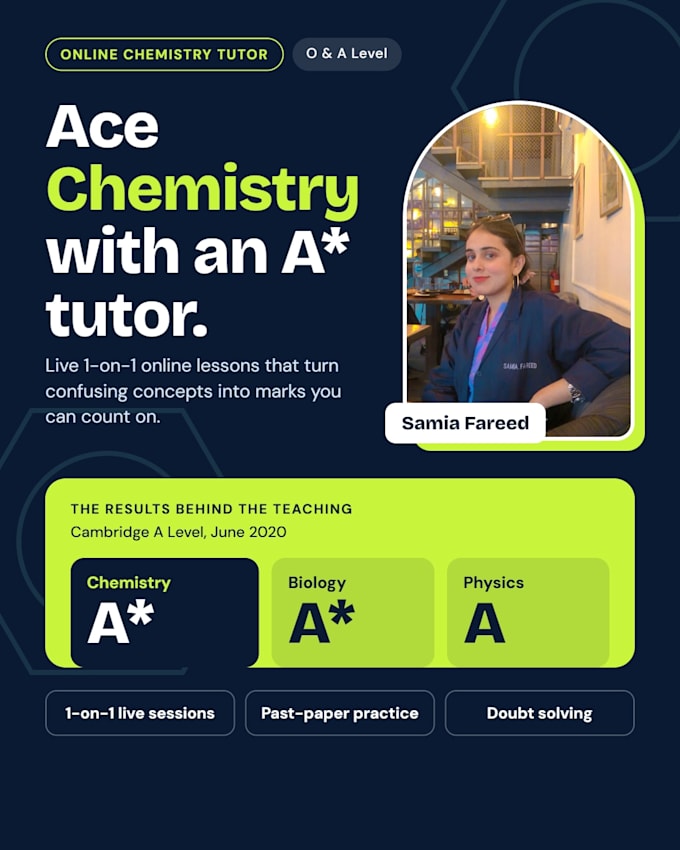 provide alevels chemistry tutoring