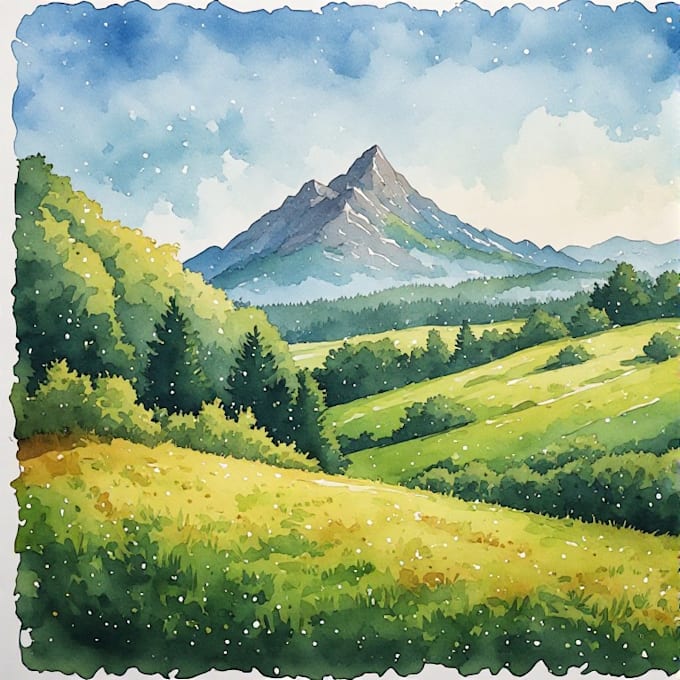paint landscapes in watercolor