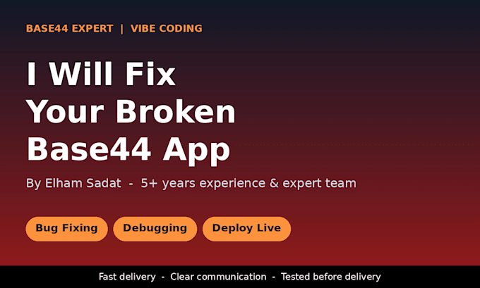 fix bugs, debug and deploy your base44 app