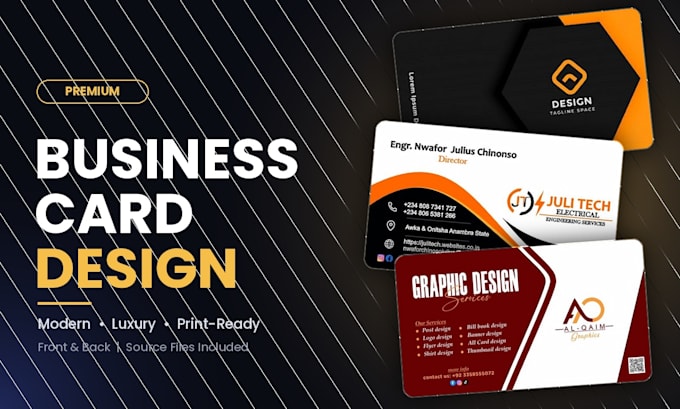 design a primium and modern business card