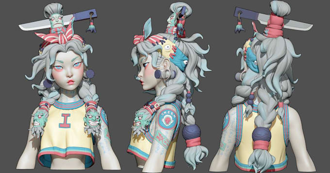 sculpt  high quality 3d models, characters, statues for 3d printing