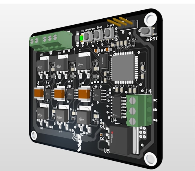 design bldc motor driver pcb, foc, esc, pmsm, hmi, plc, uav