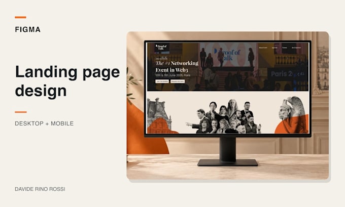 design a figma landing page with desktop and mobile layouts