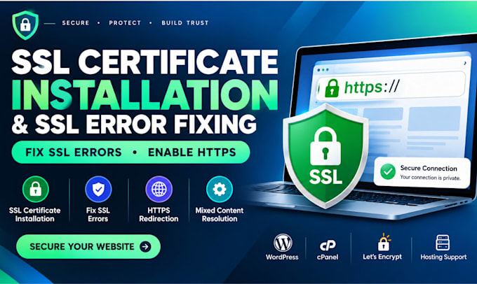 install SSL certificate and fix SSL errors on your website
