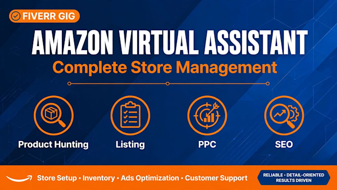manage amazon store as amazon VA and product listing