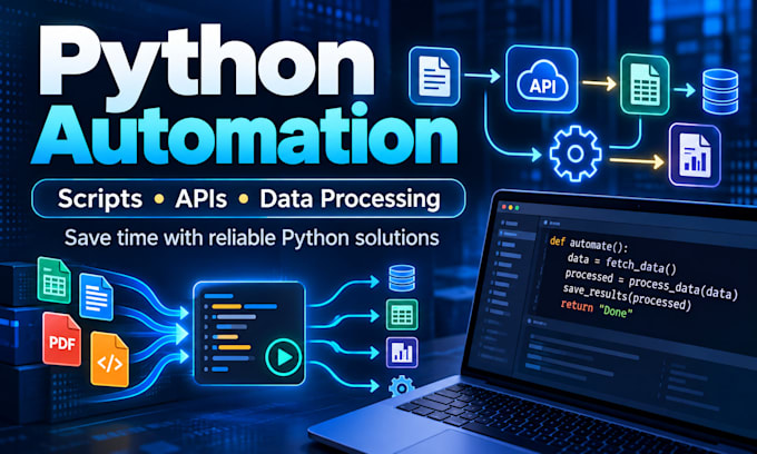 write python automation scripts for data processing and apis