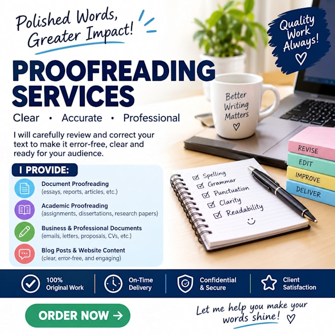 proofread and correct grammar and spelling