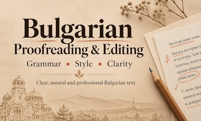 proofread and edit your bulgarian text professionally