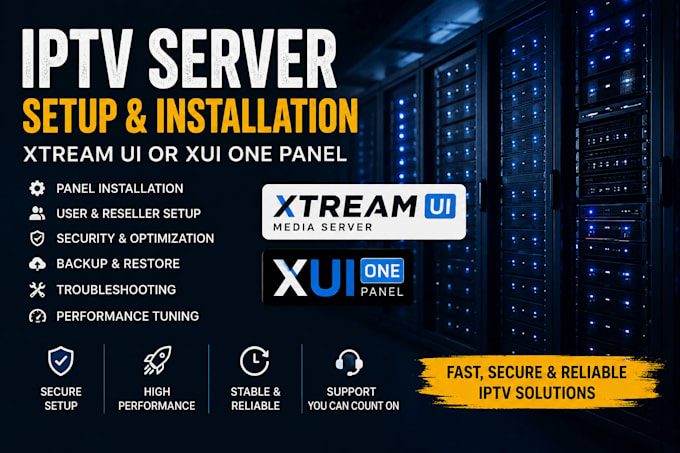 do iptv server setup xtream ui xui one with cdn, epg, ssl and restream server
