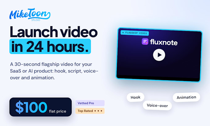 make a saas or ai launch video in 24 hours