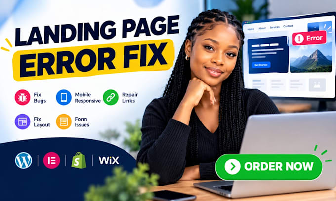 fix landing page errors bugs, and responsive issues