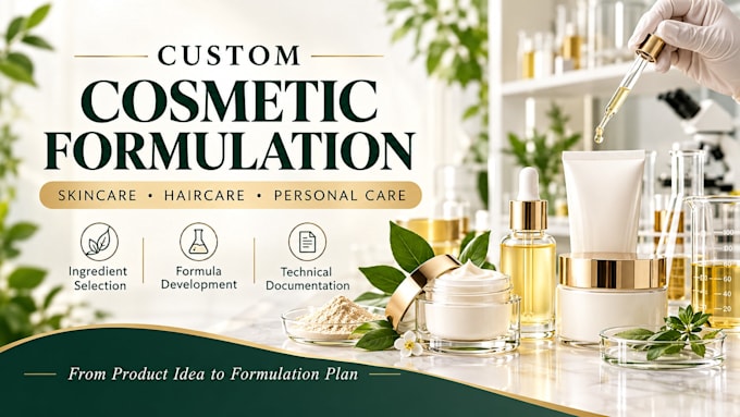 develop custom skincare and cosmetic formulations