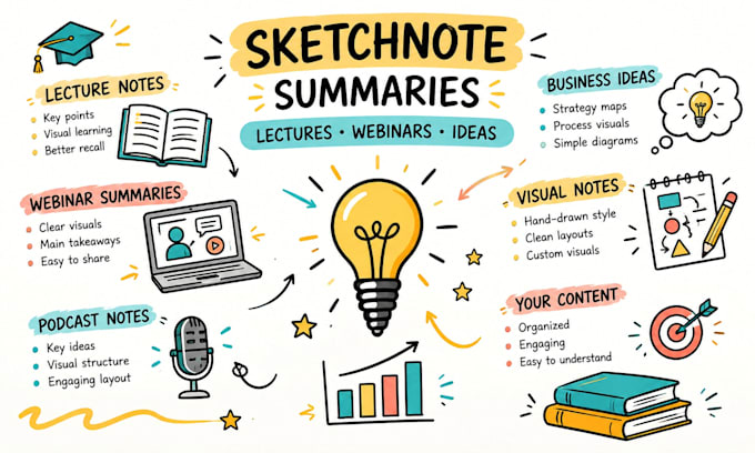 create sketchnote summaries for lectures and webinars
