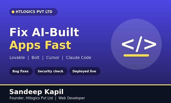 fix and deploy your ai built app from lovable bolt cursor or claude code