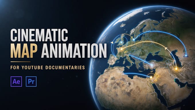 create professional cinematic map animations and route animations