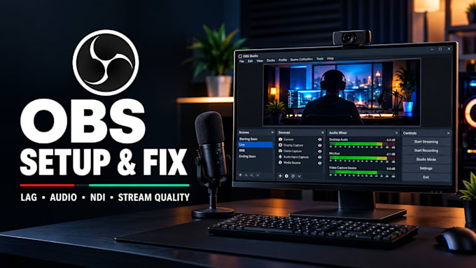 setup obs studio and troubleshoot streaming issues for livestream and recording