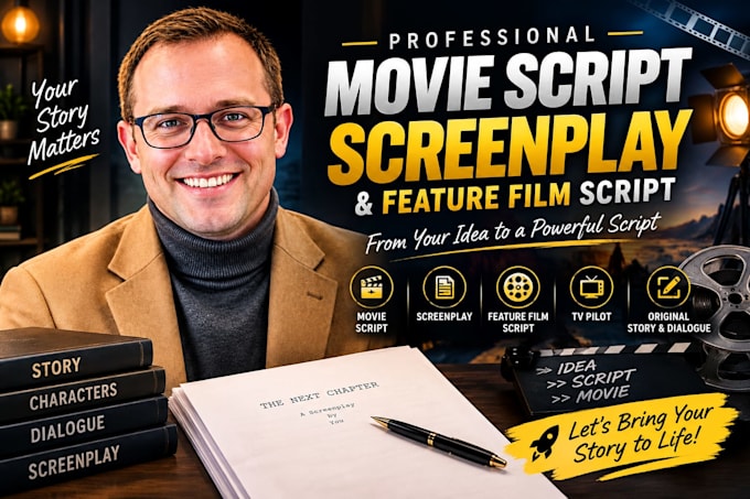 write a professional movie script, screenplay, or feature film script