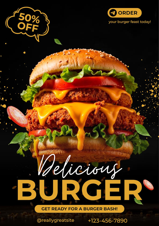 make a burger poster