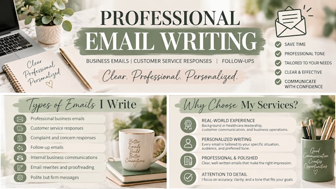 write professional business letters and customer emails