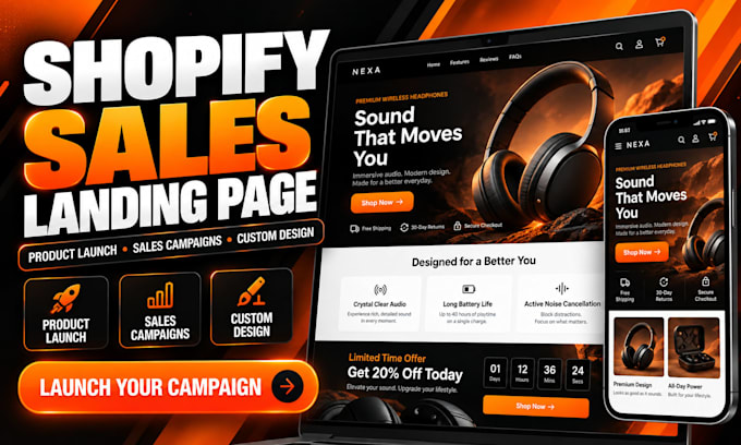create a custom shopify sales landing page campaign