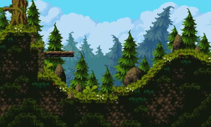 create pixel art background tileset tilemap scenery isometric tileset for games