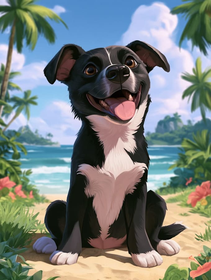 design a custom pet portrait illustration