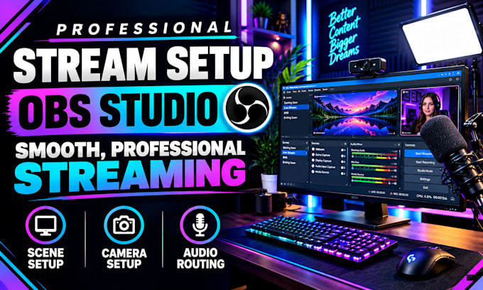 set up and optimize obs studio for streaming and recording