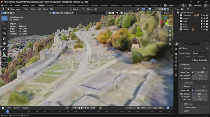do 3d scene setup for blender environment or cinema 4d environment