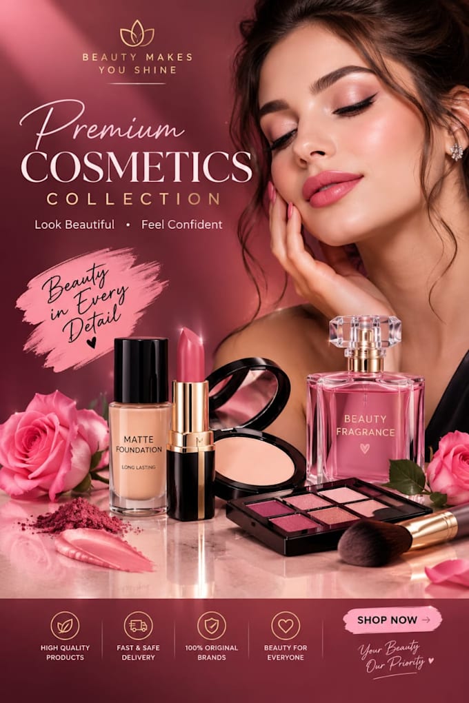 design luxury cosmetics ads