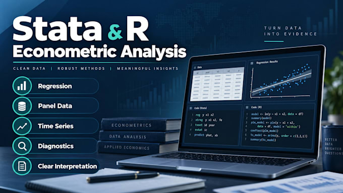 conduct stata and r regression and econometric analysis