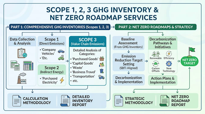 create a full ghg inventory and develop net zero roadmaps