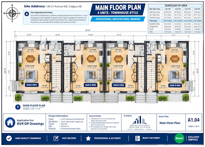 draw permit plans for city approval, architectural drawings